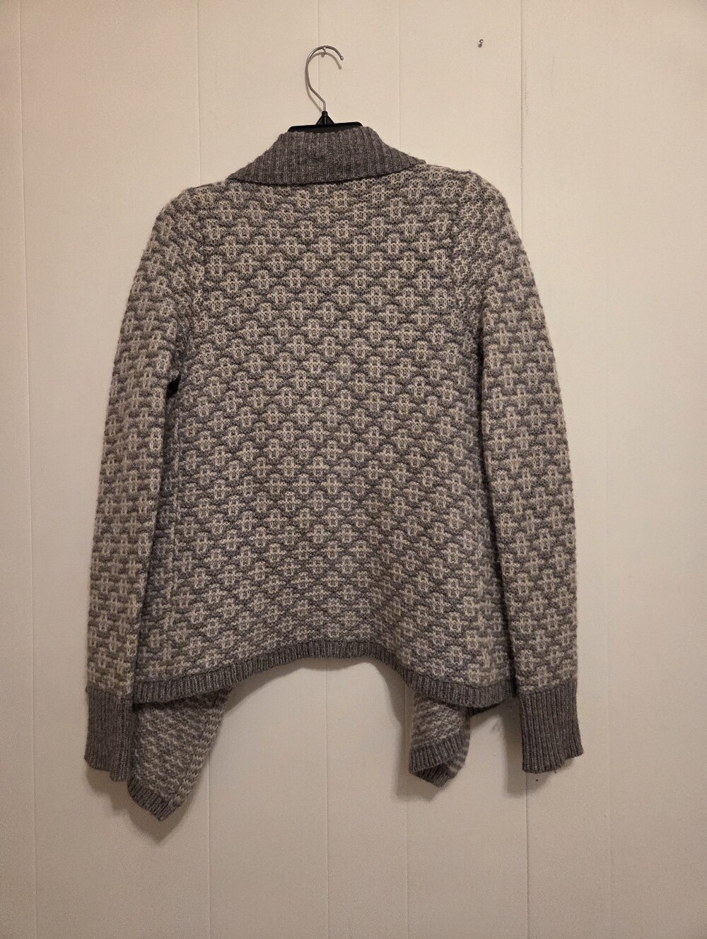 LOFT Women's Gray Knit Open Cardigan Sweater - Picture 4 of 7